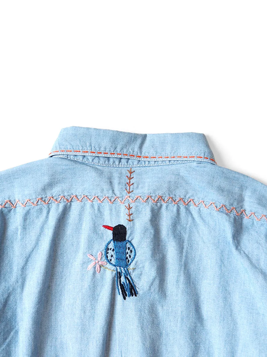 Kapital Chambray Work Shirt (MAGPIE) - Sax