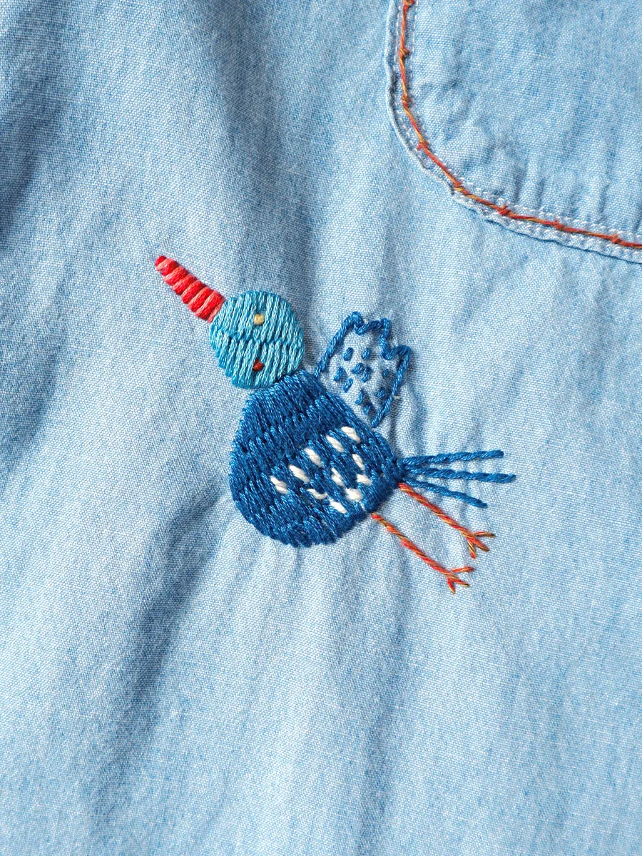 Kapital Chambray Work Shirt (MAGPIE) - Sax
