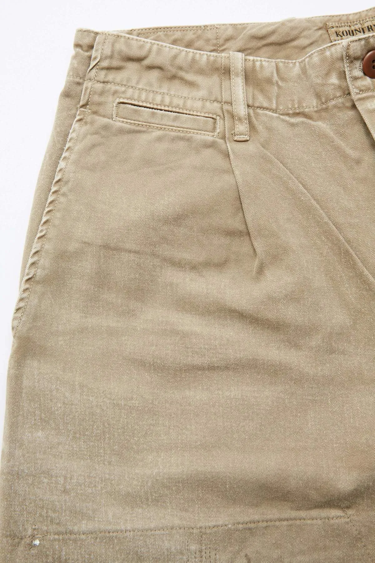 Kapital Katsuragi High Waisted NIME Pants (Lumber Jack Damaged) - Beige