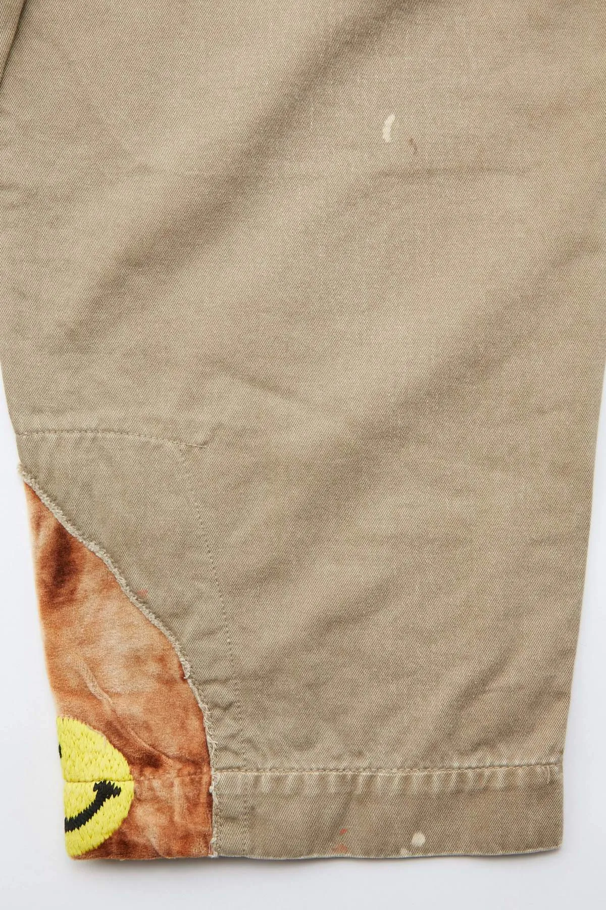 Kapital Katsuragi High Waisted NIME Pants (Lumber Jack Damaged) - Beige
