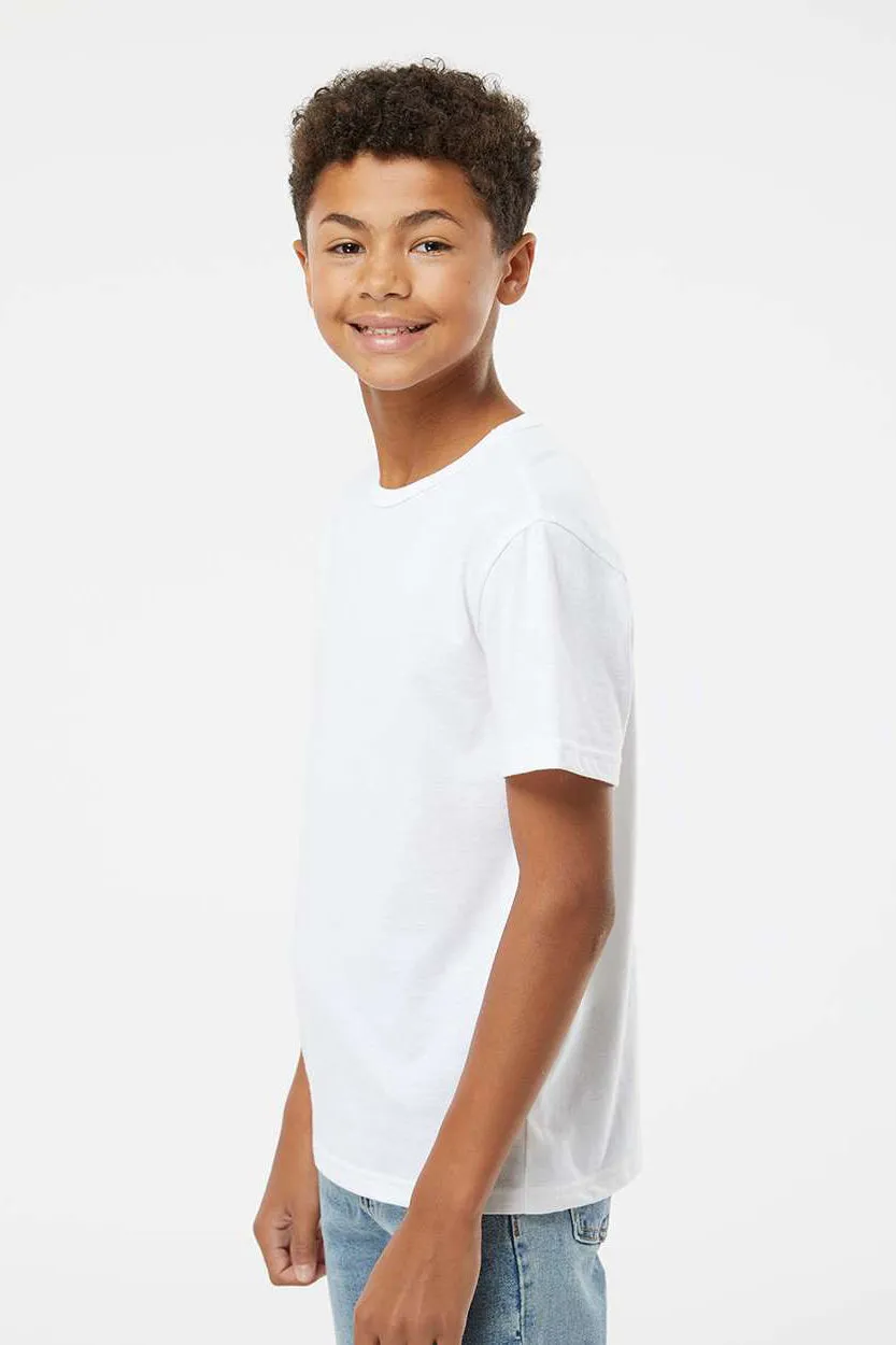 Kastlfel Youth Recycled Soft Short Sleeve Crewneck T-Shirt - White
