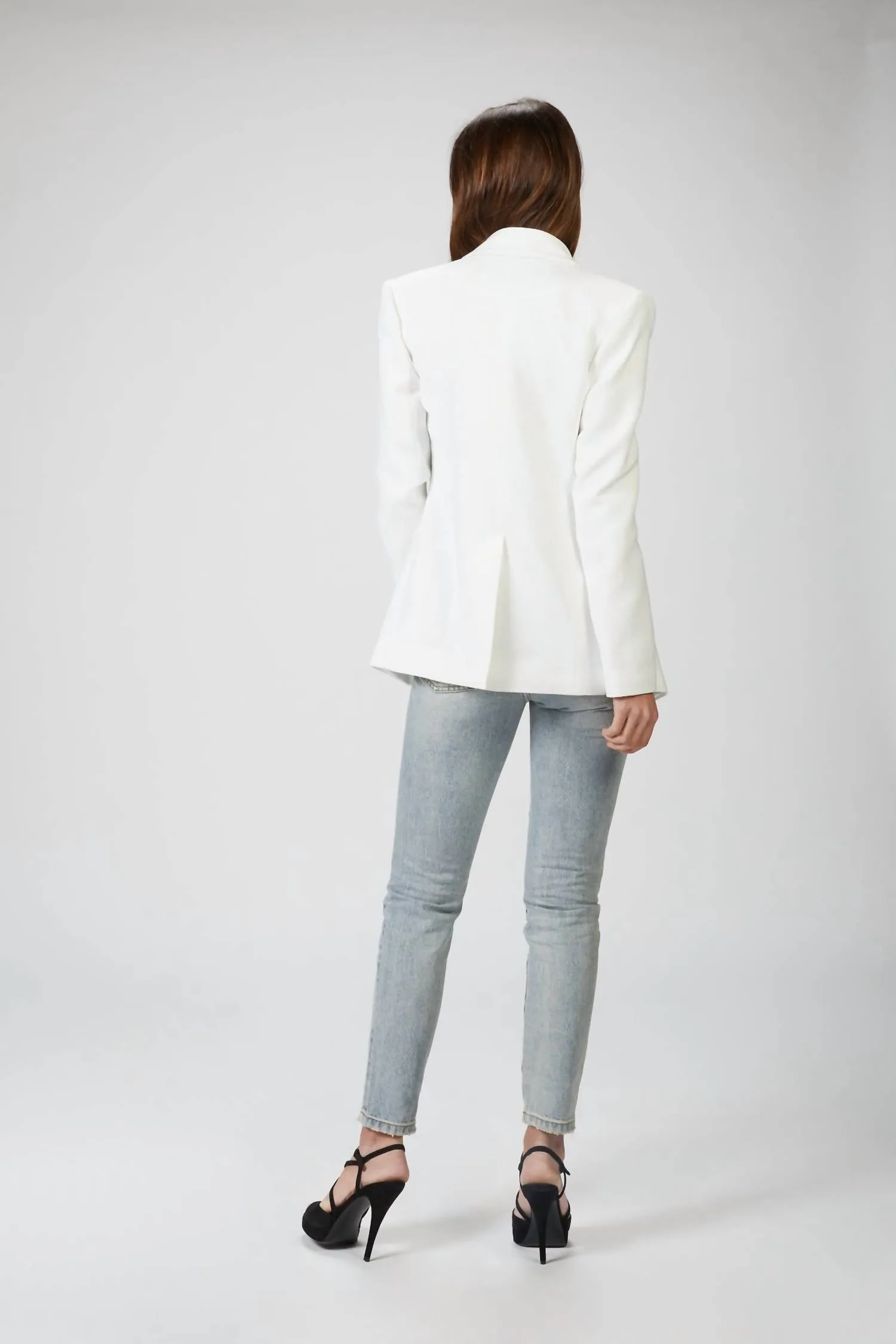 Kim Blazer Jacket In White