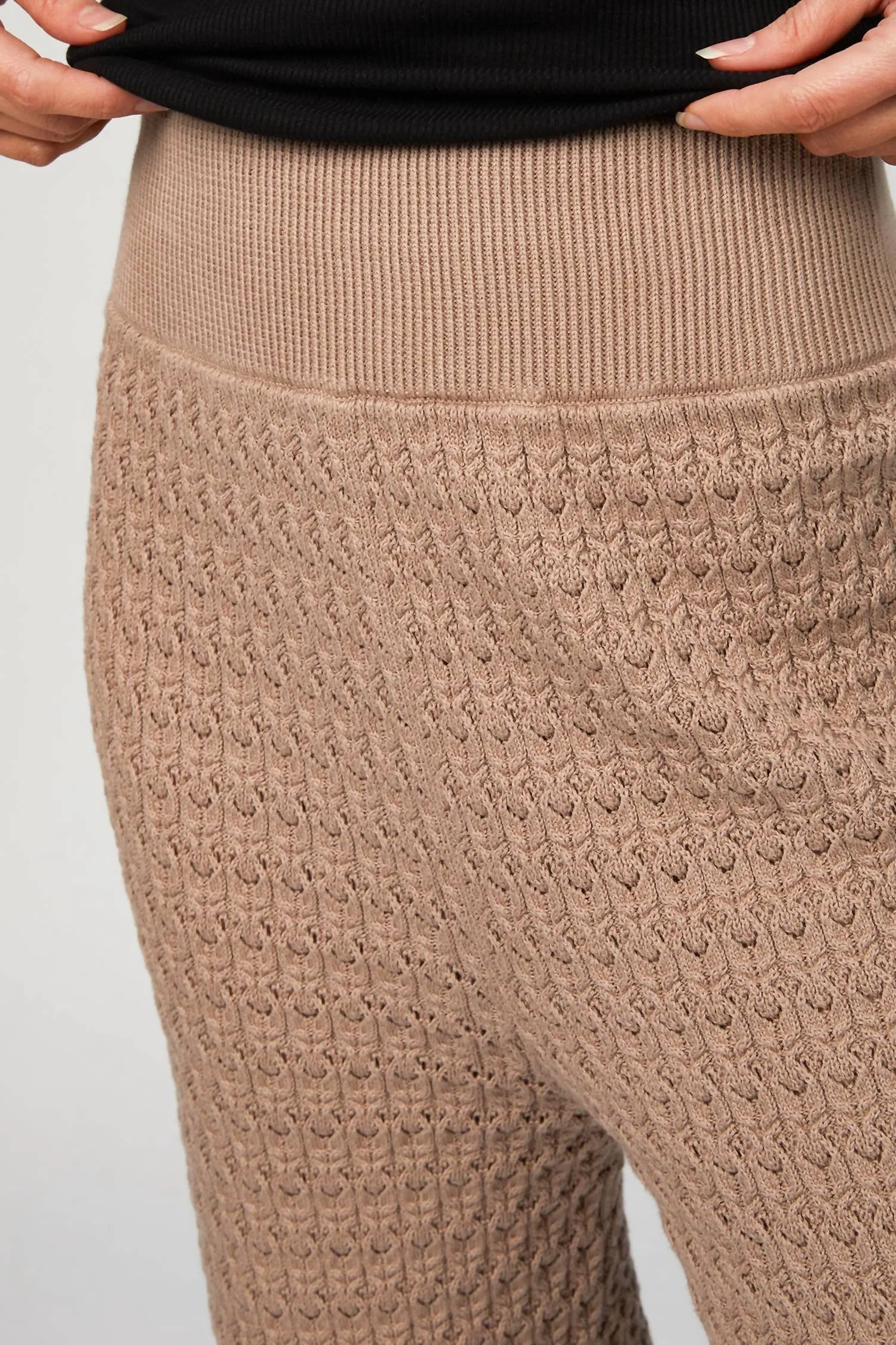 Lace Trousers In Almond