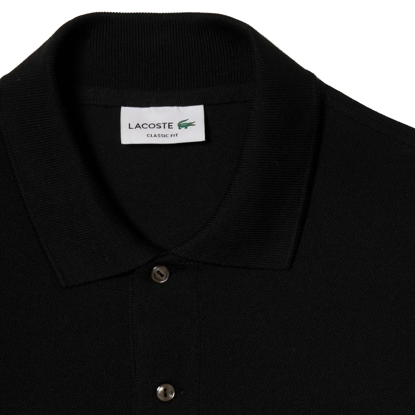 Lacoste Original S/S L.12.12 Petit Pique Cotton Polo Shirt Black