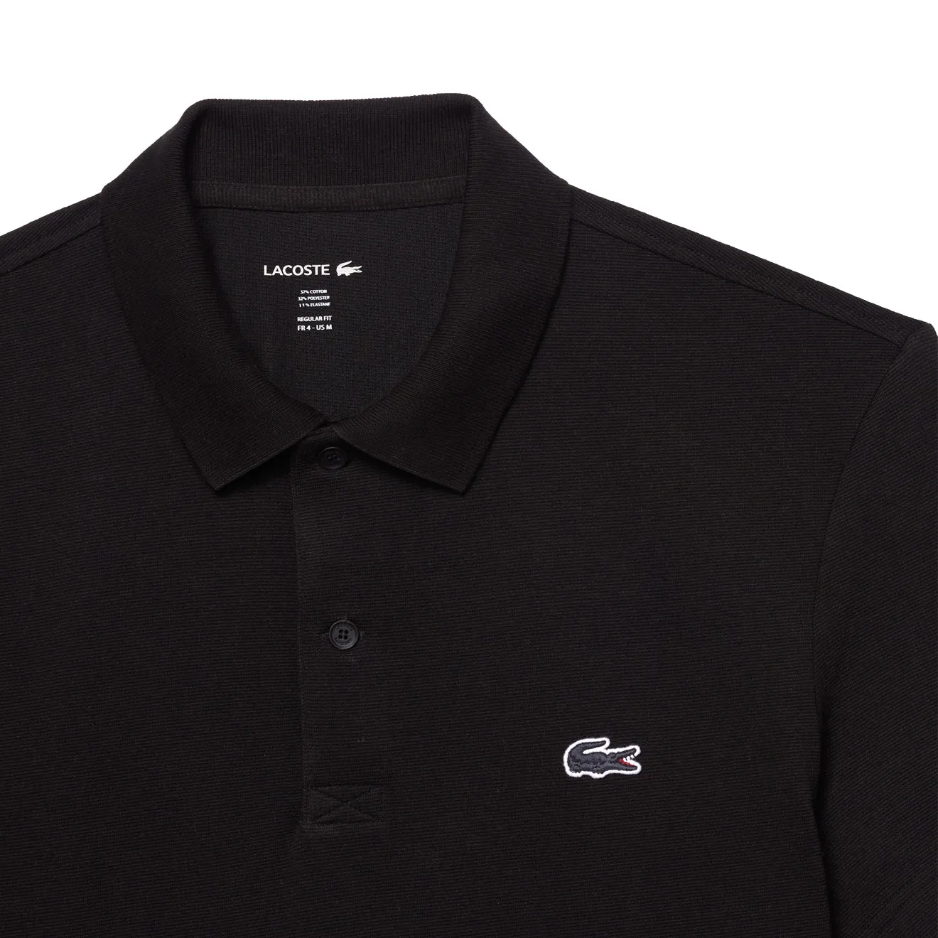 Lacoste Regular Fit Cotton Polo Shirt Black