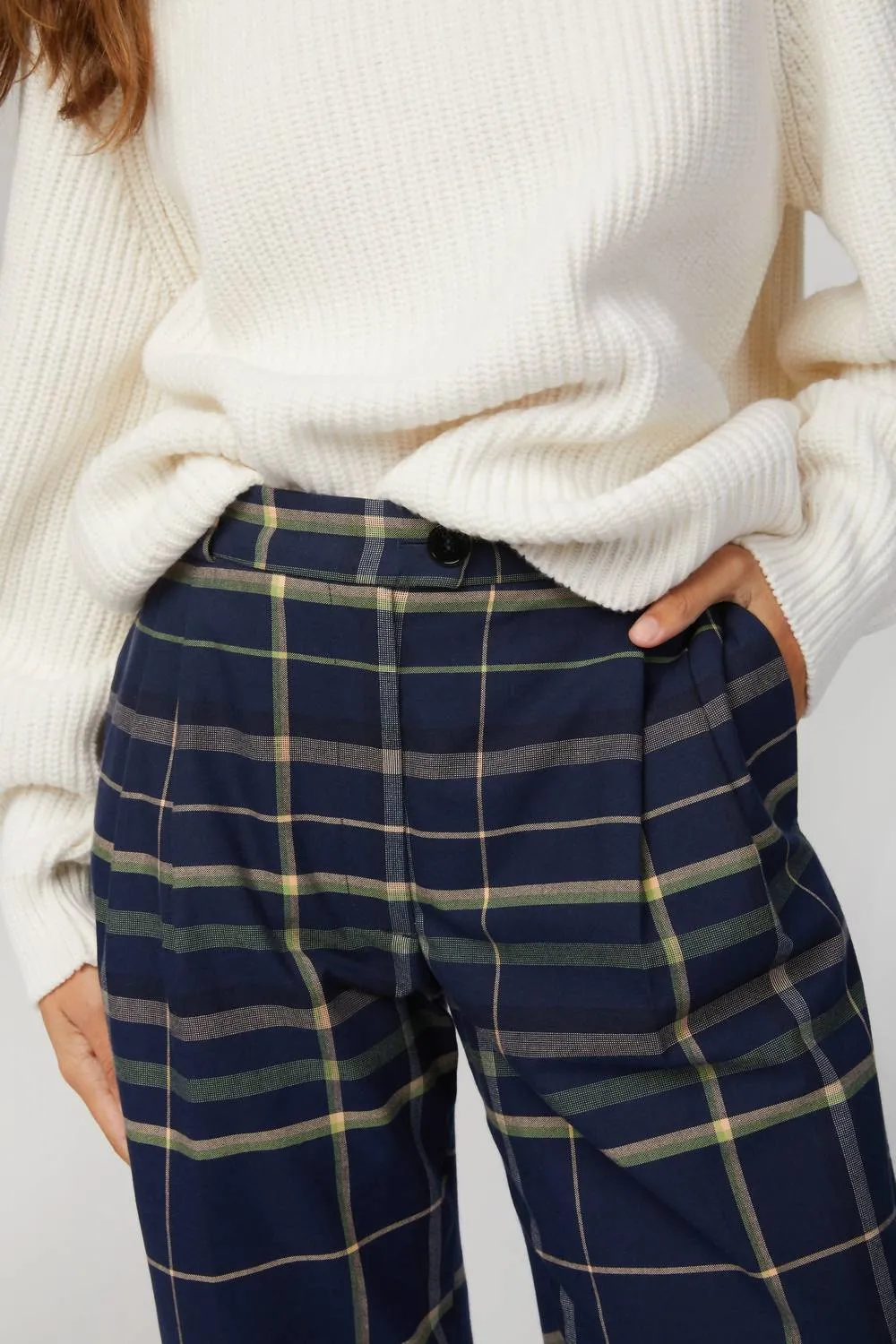 Laia Pants In Tartan Navy