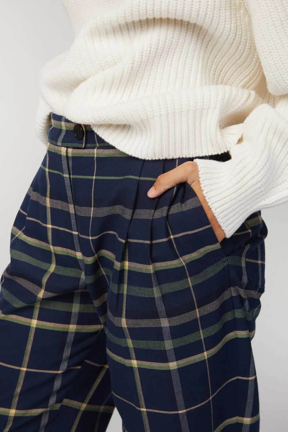 Laia Pants In Tartan Navy