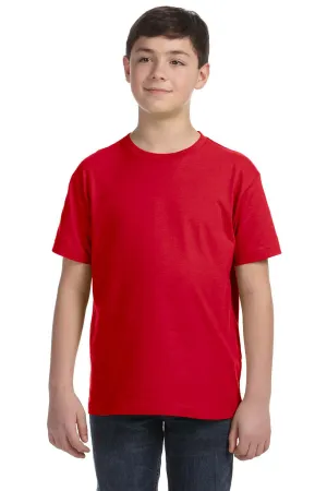 LAT Youth Fine Jersey Short Sleeve Crewneck T-Shirt - Red
