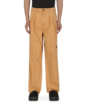Livewire Pigment Dyed Herringbone Pants Orange