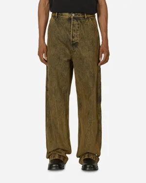 Loose Fit Denim Pants Beige