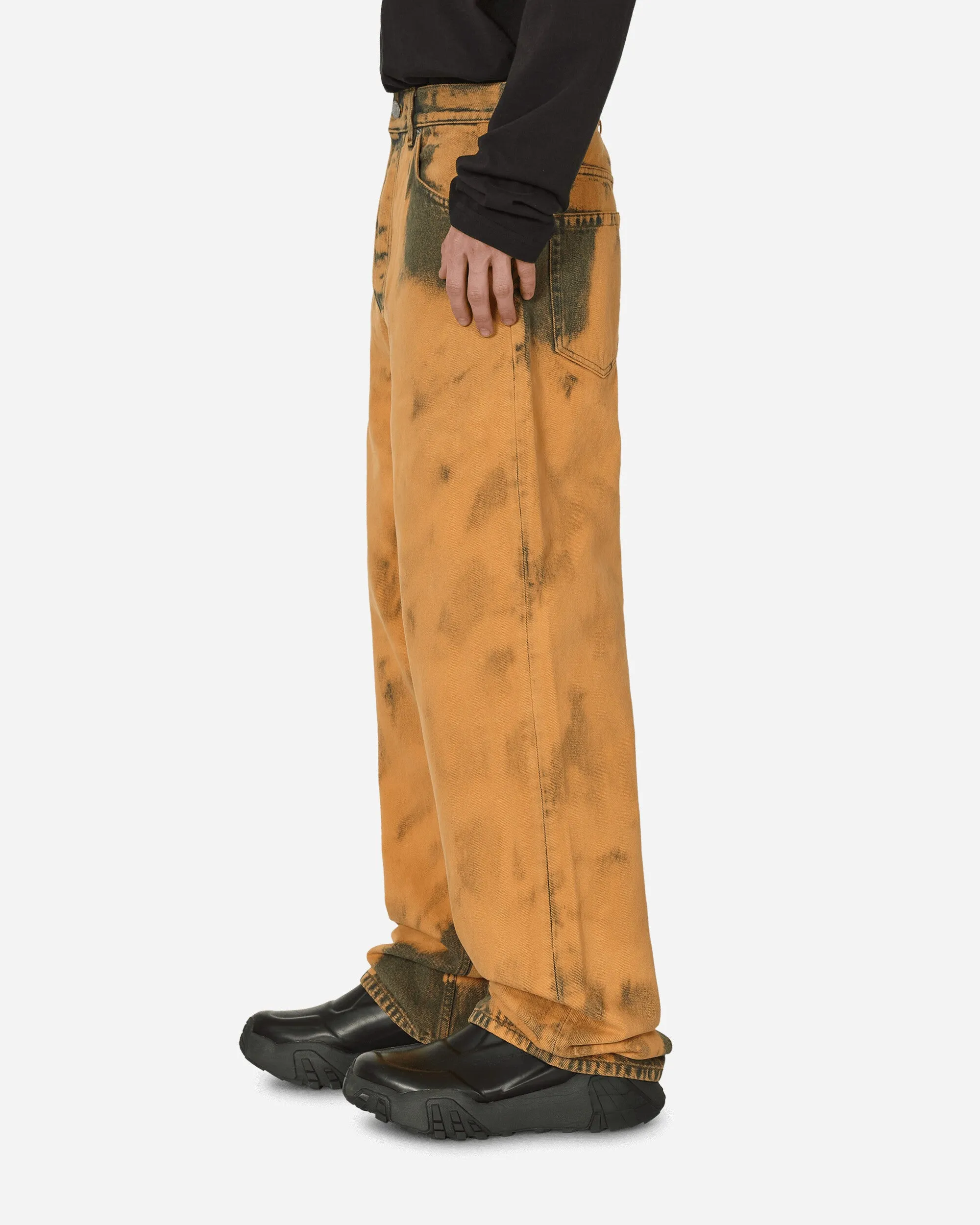 Loose Fit Tie-Dye Jeans Light Rust