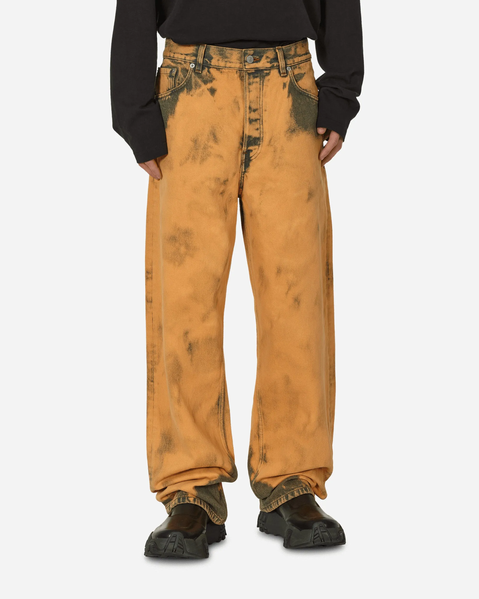 Loose Fit Tie-Dye Jeans Light Rust