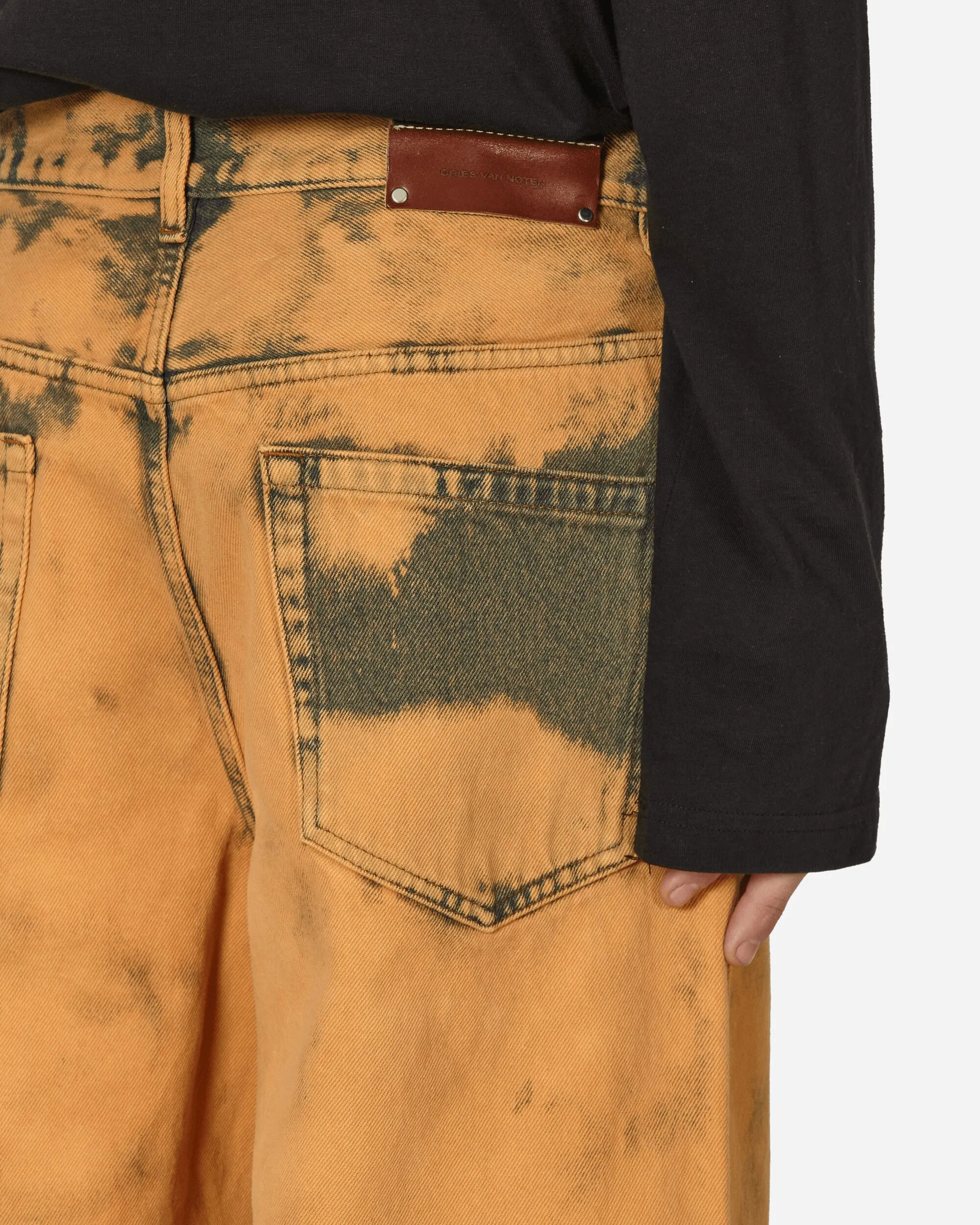 Loose Fit Tie-Dye Jeans Light Rust