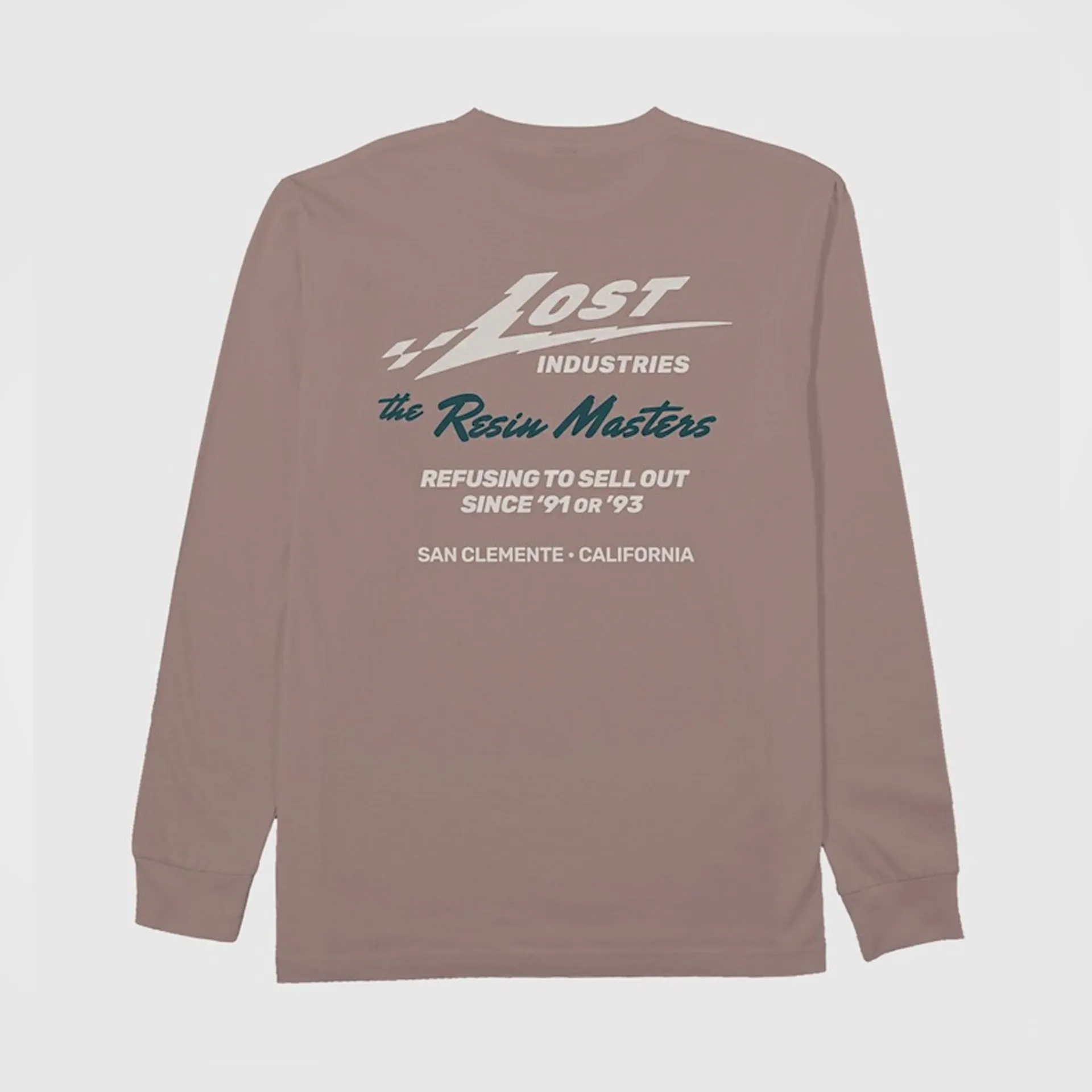 Lost Mens Resin Masters Heavyweight Long Sleeve T-Shirt - Latte