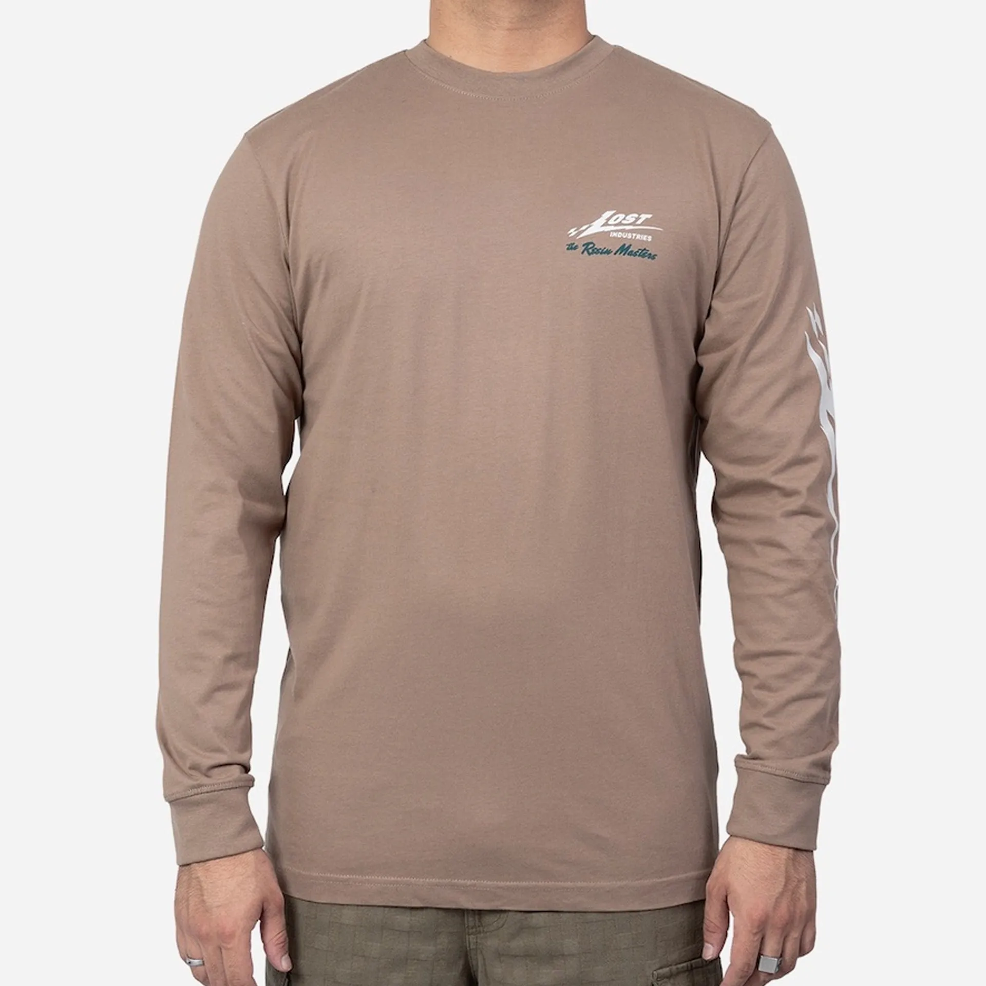 Lost Mens Resin Masters Heavyweight Long Sleeve T-Shirt - Latte
