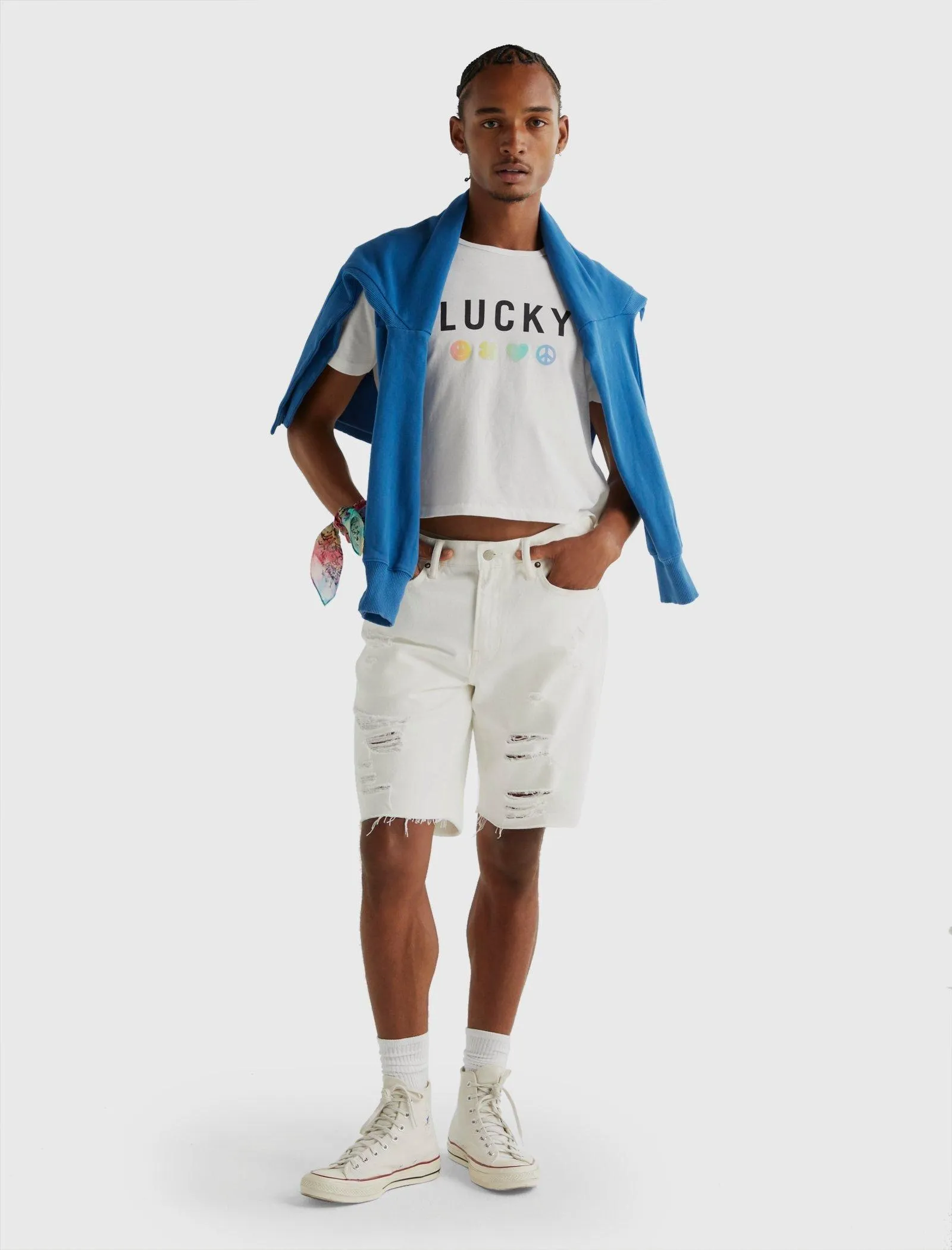 Lucky Brand Mens Pride Gender Neutral Crop Tee