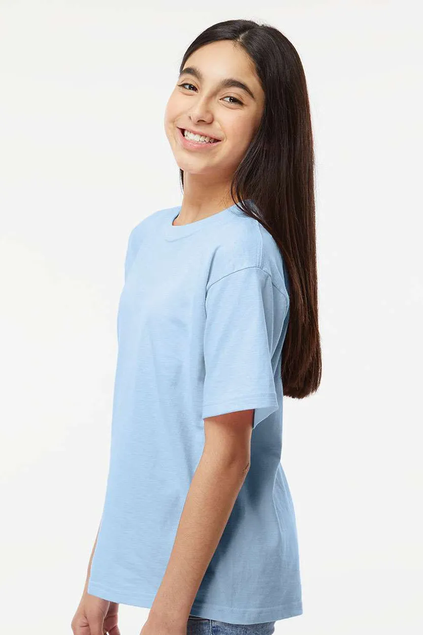 M&O Youth Gold Soft Touch Short Sleeve Crewneck T-Shirt - Light Blue