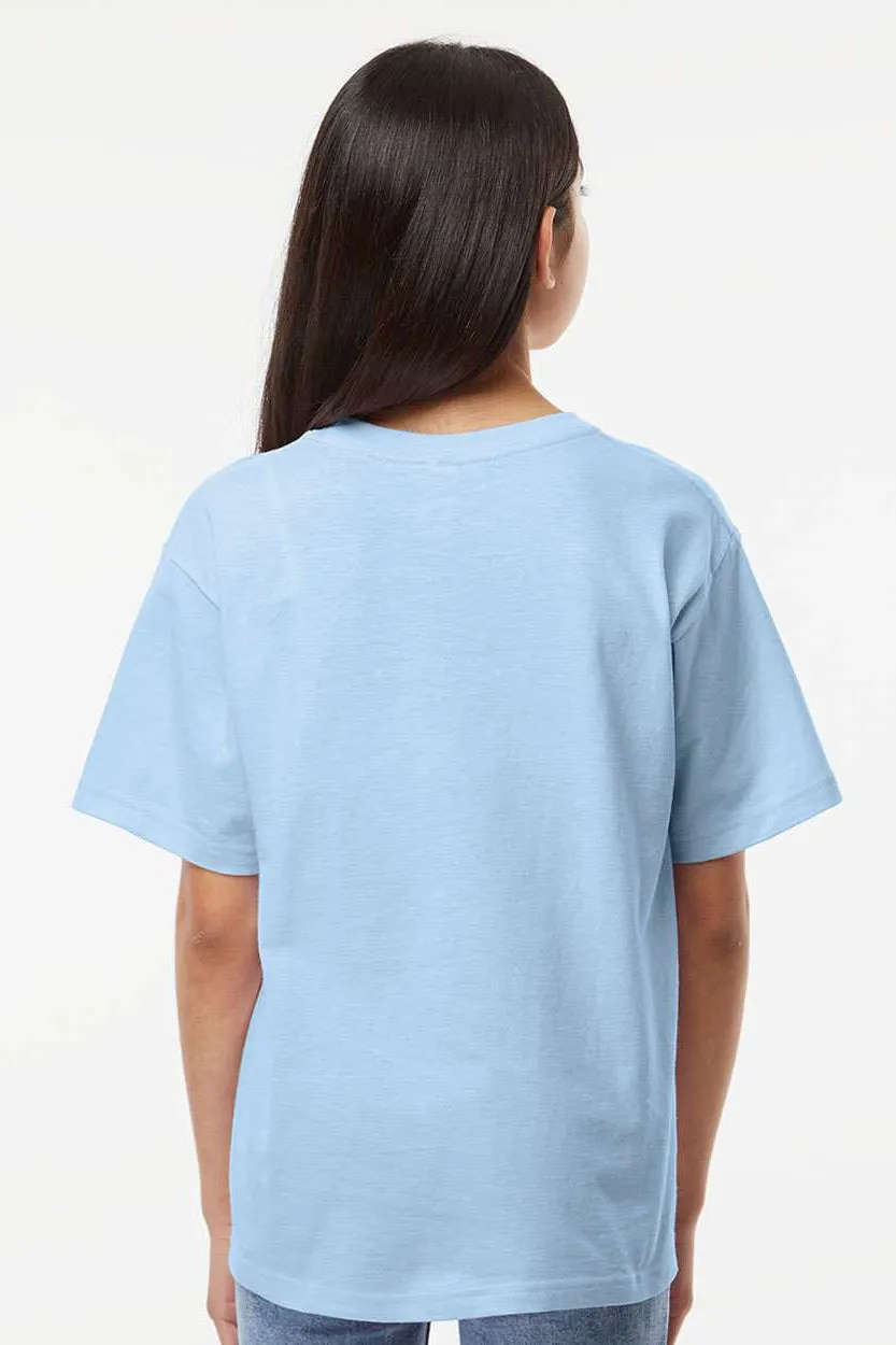 M&O Youth Gold Soft Touch Short Sleeve Crewneck T-Shirt - Light Blue