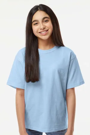 M&O Youth Gold Soft Touch Short Sleeve Crewneck T-Shirt - Light Blue