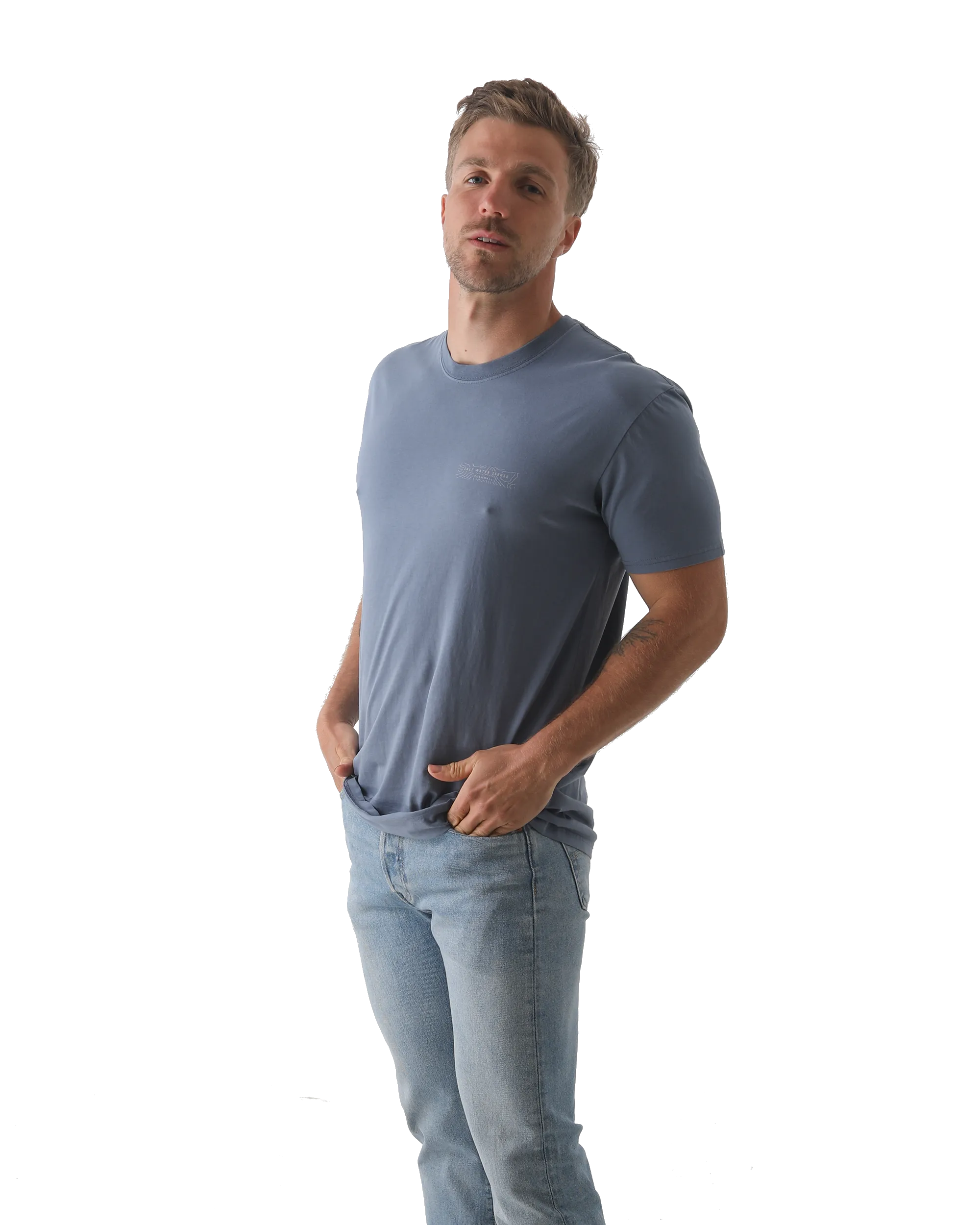 Map 3.0 T-Shirt in Faded Blue
