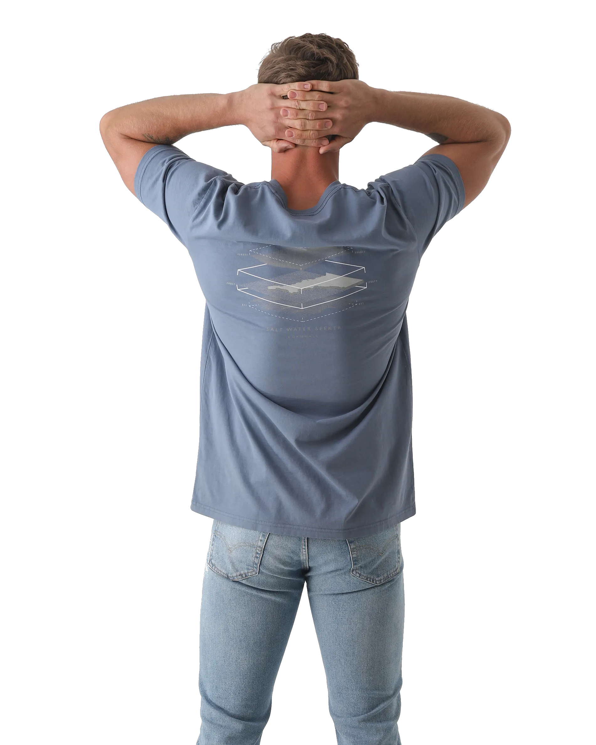 Map 3.0 T-Shirt in Faded Blue