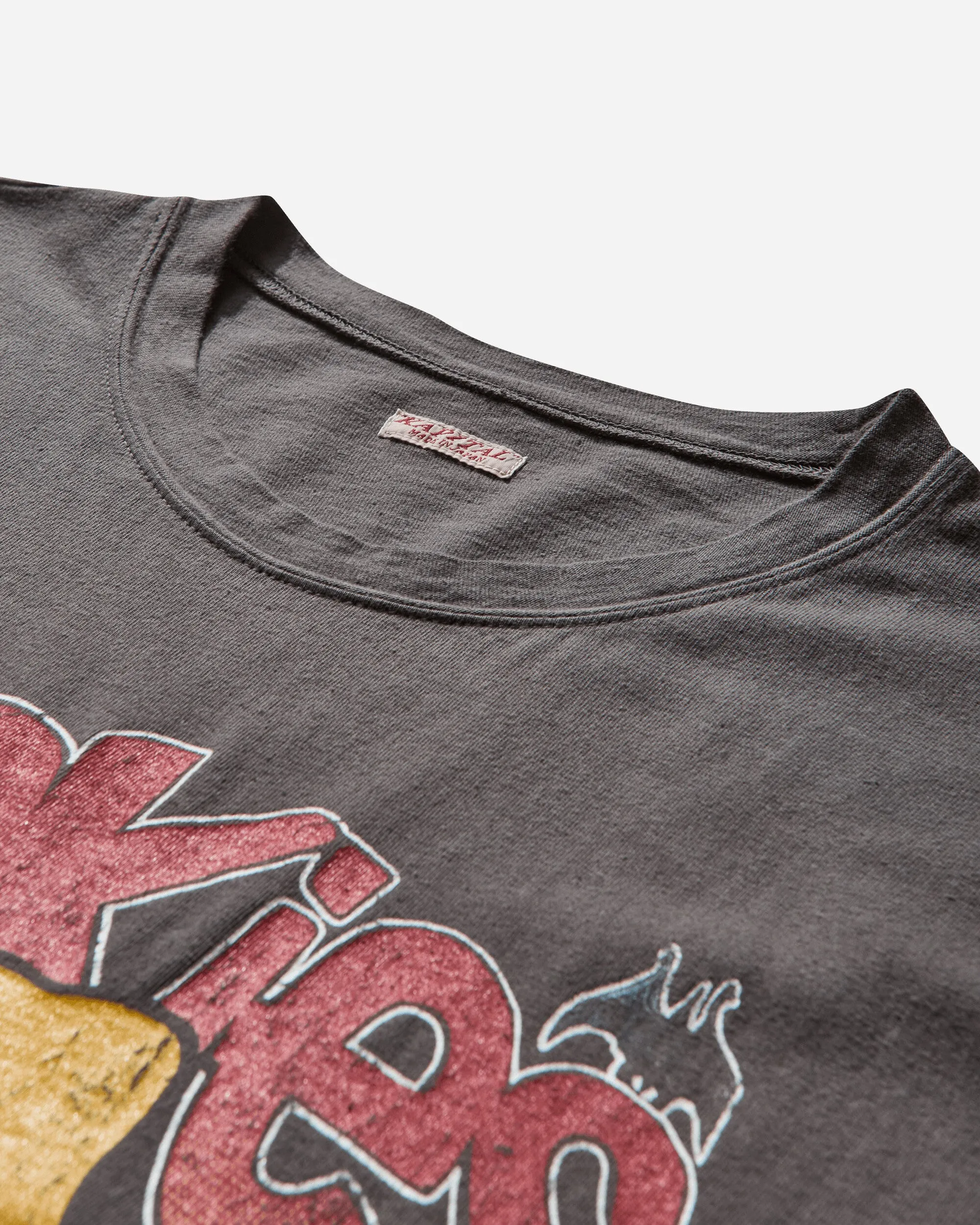 Men's 20/-Jersey Non-Sleeve Big T-Shirt (Buster Peckish Bowy) Ink Black