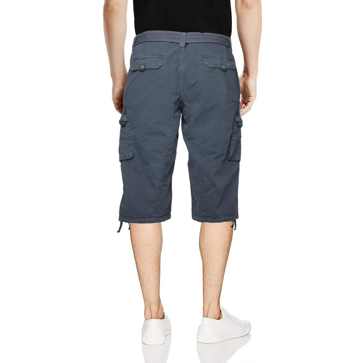 Mens Cargo Belted Capri Pants