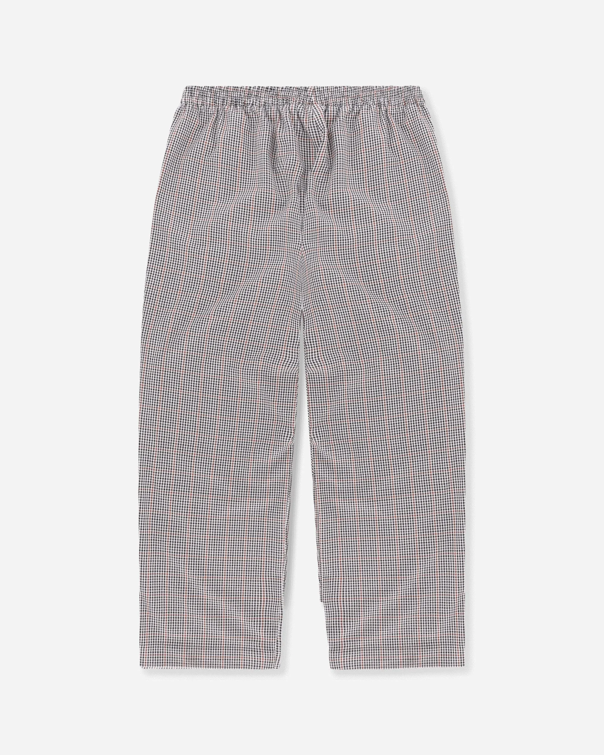Men's Checked Double Knee Pants Brown / Black Check