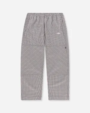 Men's Checked Double Knee Pants Brown / Black Check