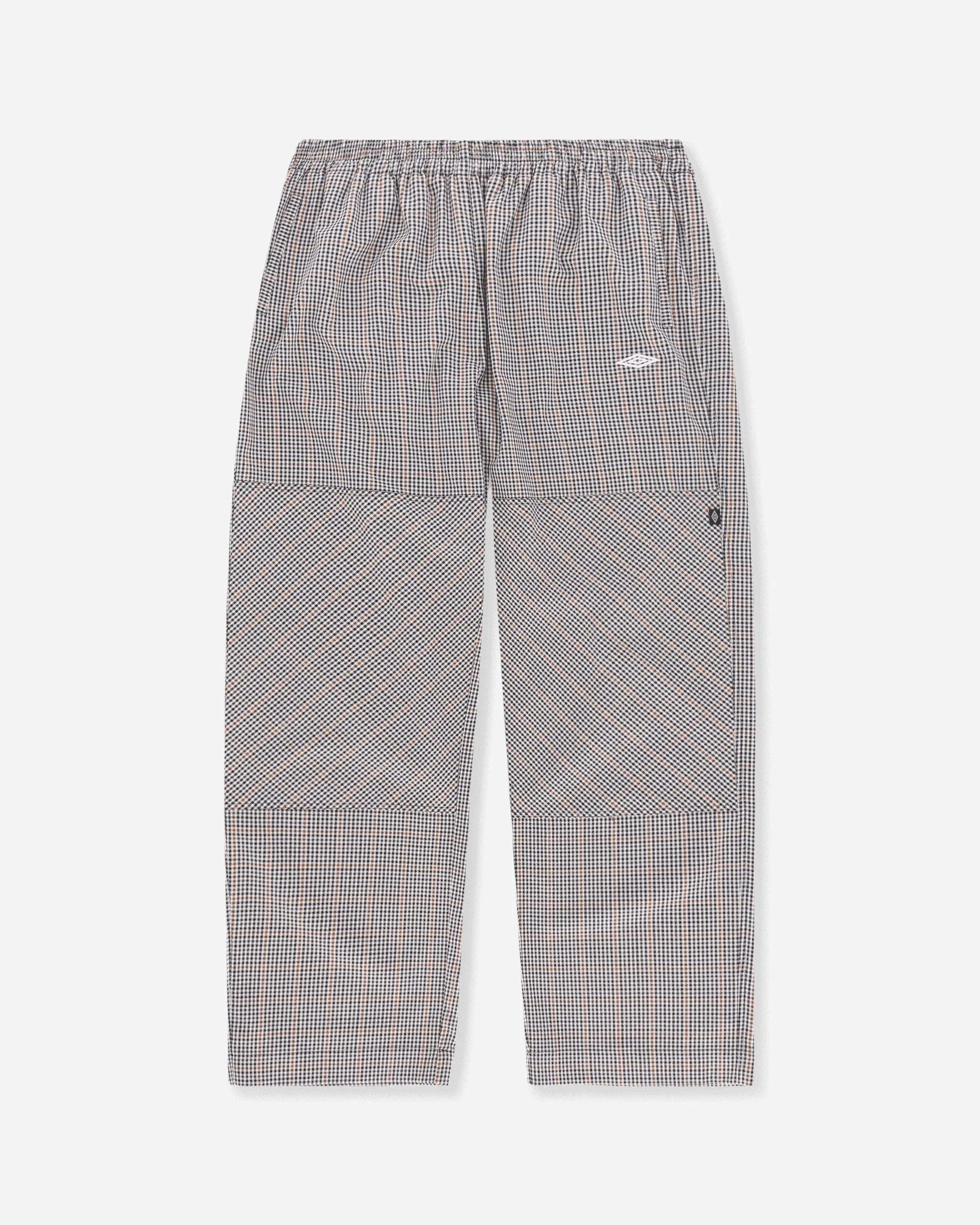 Men's Checked Double Knee Pants Brown / Black Check
