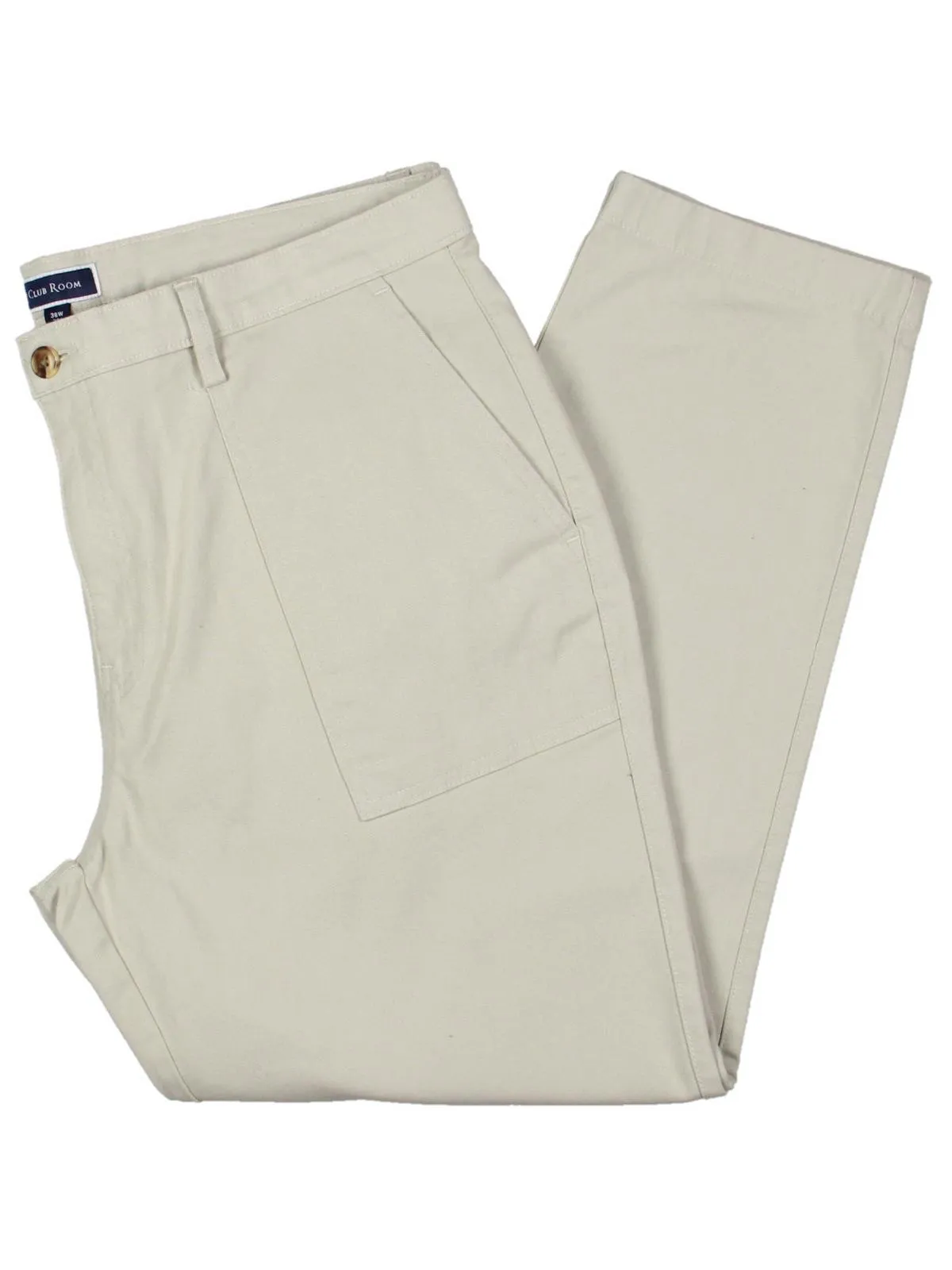 Mens Classic Fit Solid Straight Leg Pants