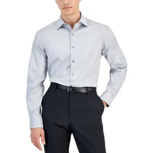 Mens Collar Cotton Button-Down Shirt