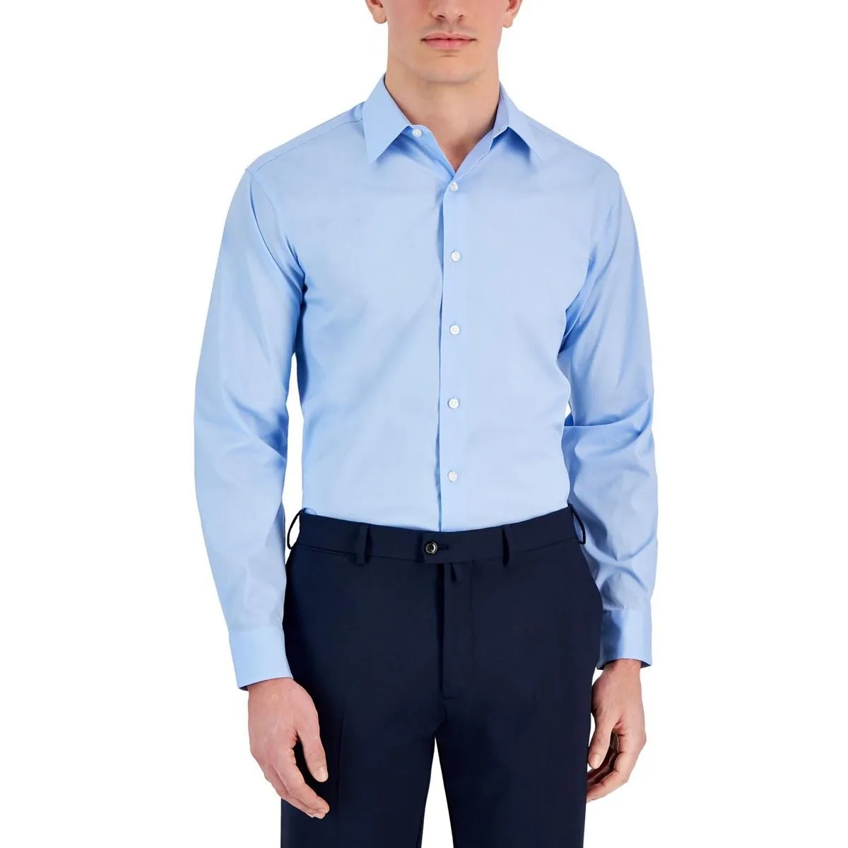 Mens Collar Cotton Button-Down Shirt