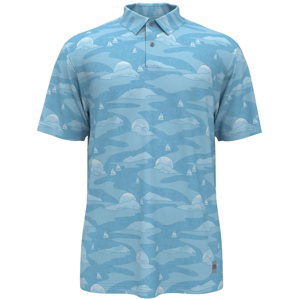 Mens Collared Printed Polo