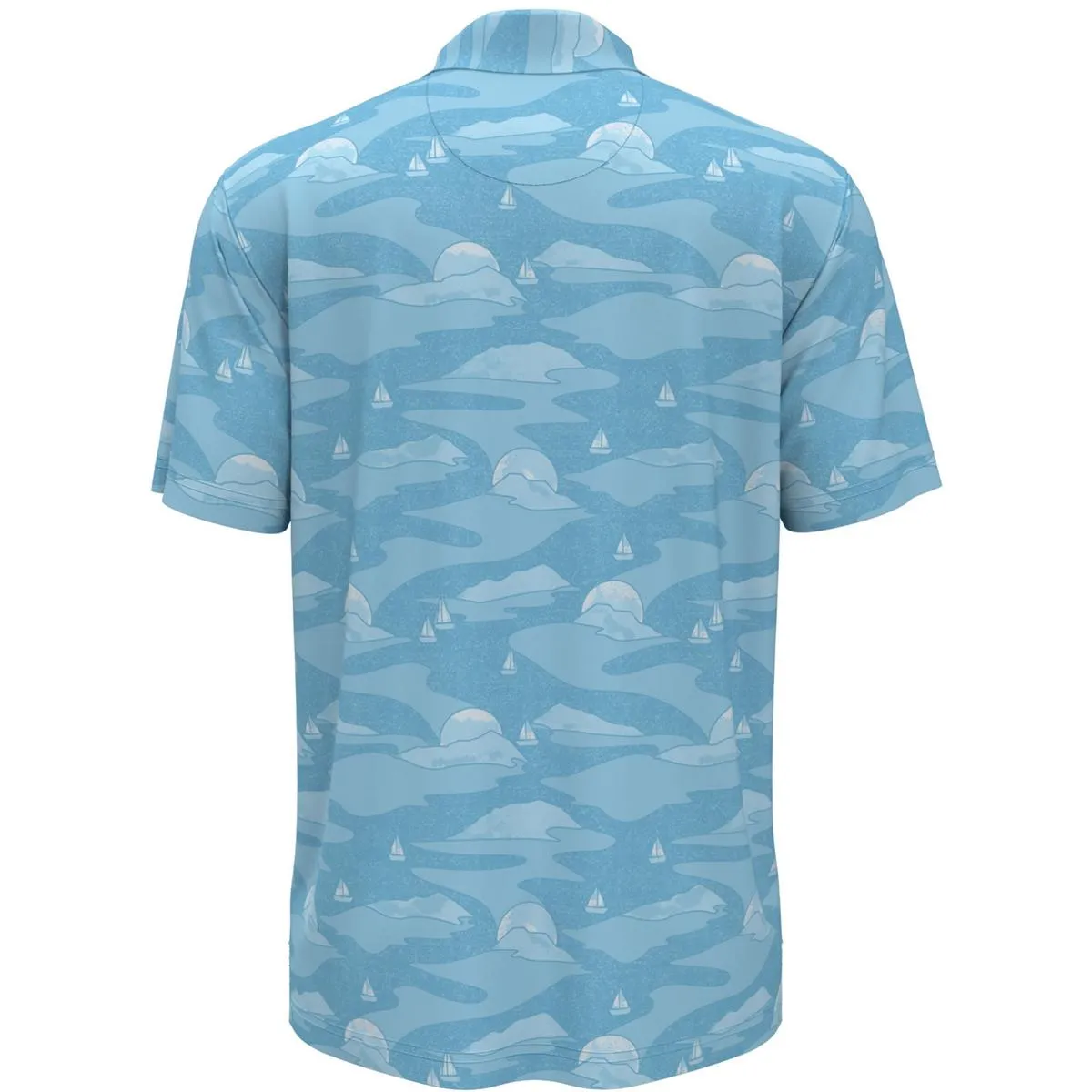 Mens Collared Printed Polo