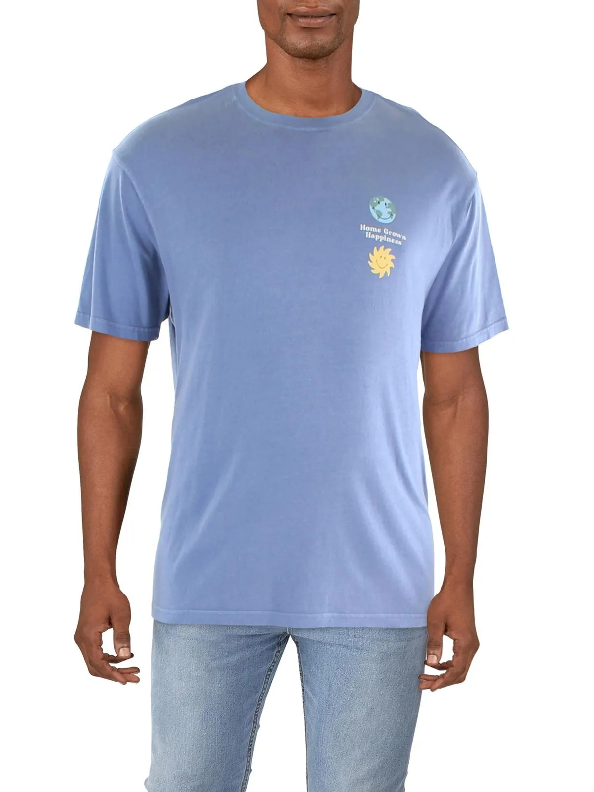 Mens Cotton Crewneck Graphic T-Shirt