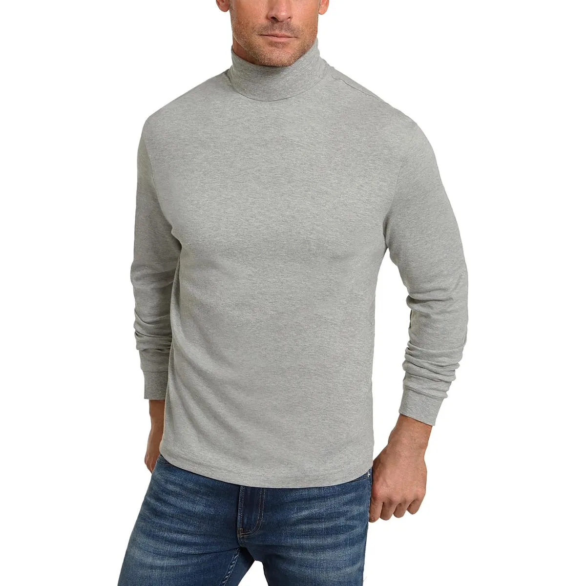 Mens Cotton Turtleneck T-Shirt