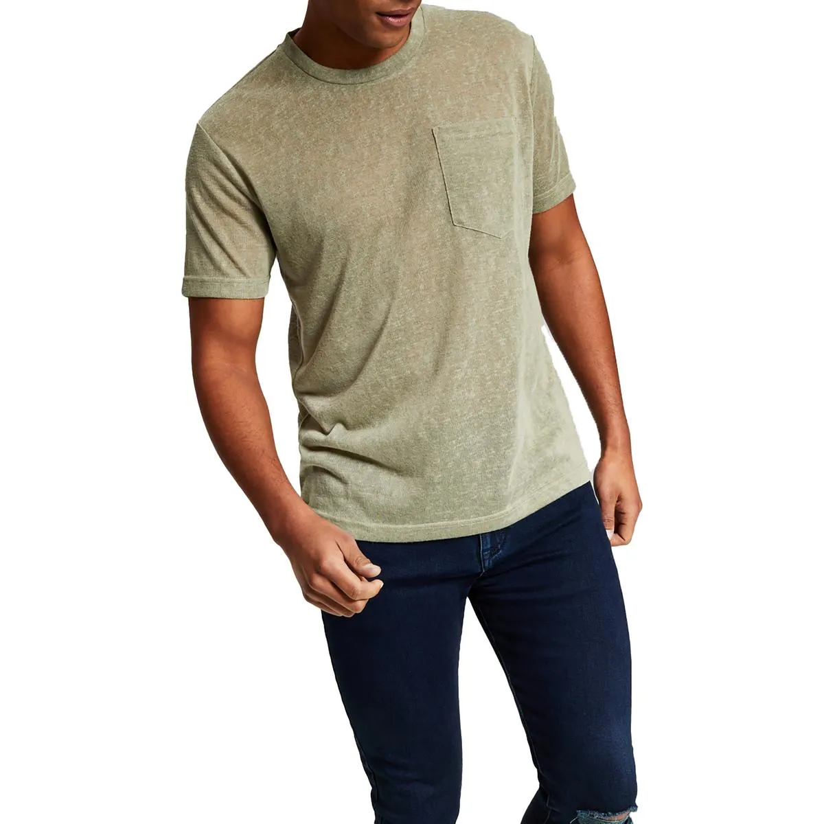 Mens Crewneck Slub T-Shirt