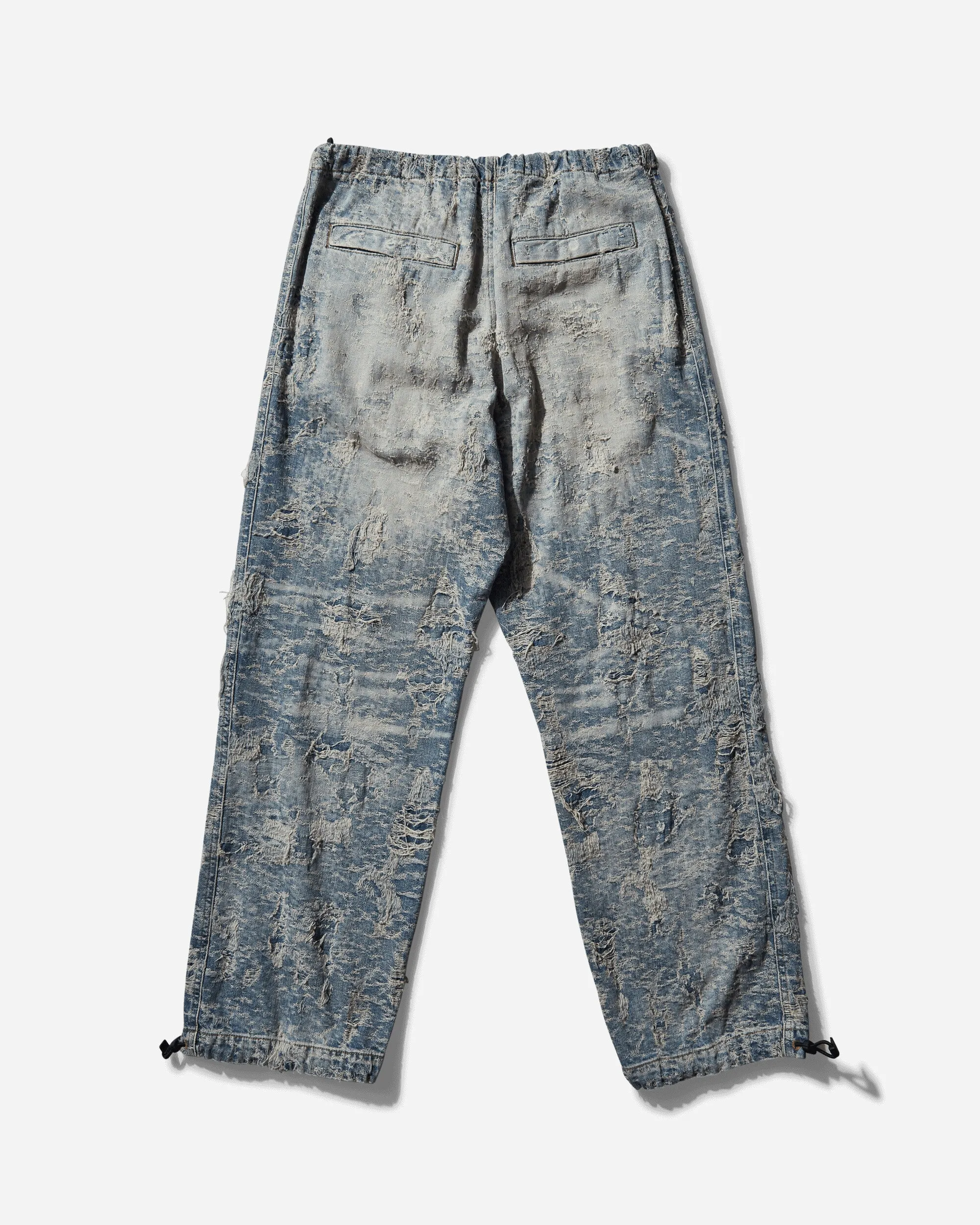 Men's D-Martial Distressed Denim Pants Blue