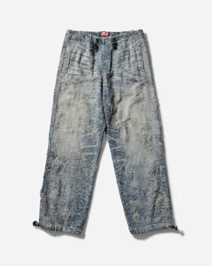 Men's D-Martial Distressed Denim Pants Blue