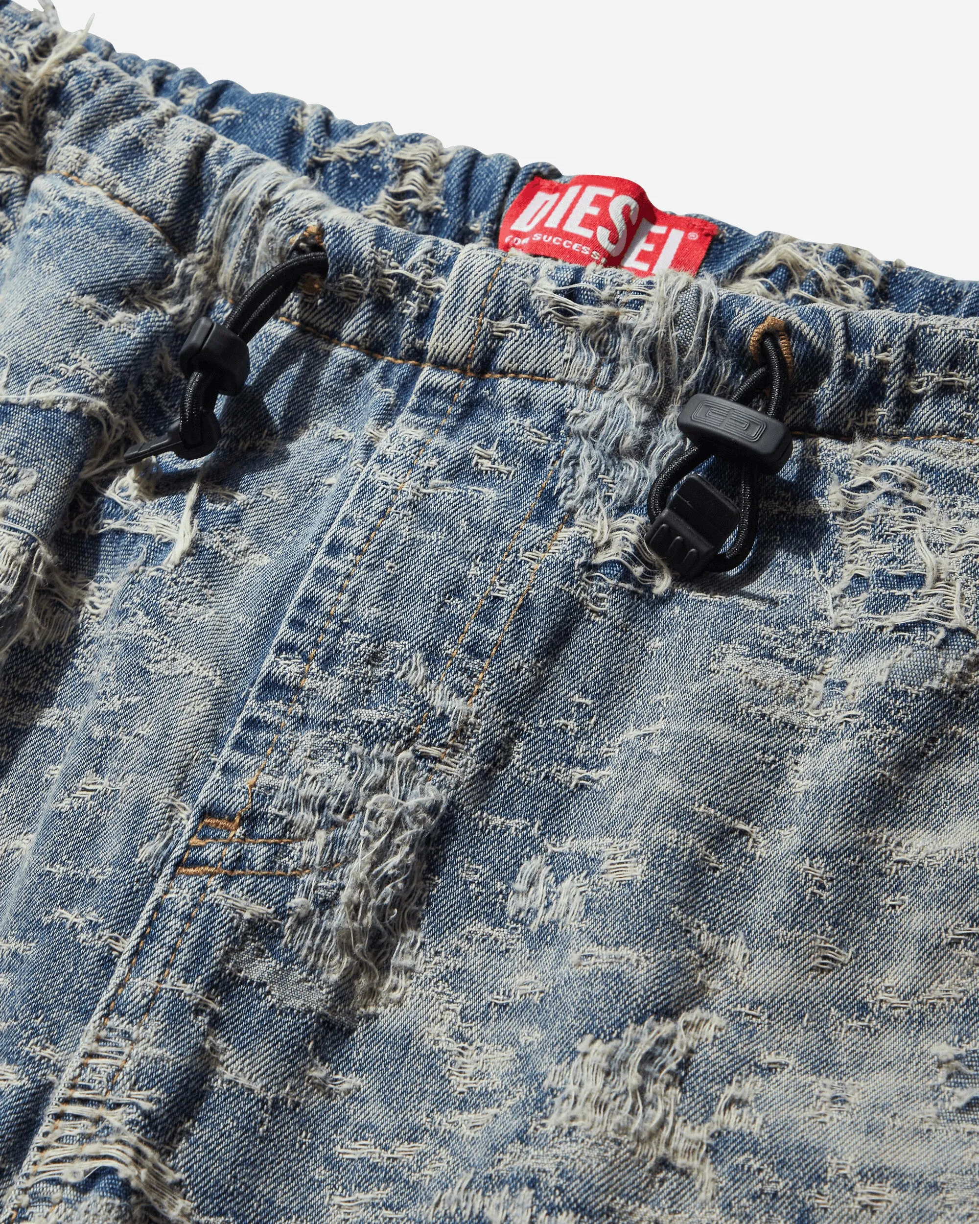 Men's D-Martial Distressed Denim Pants Blue
