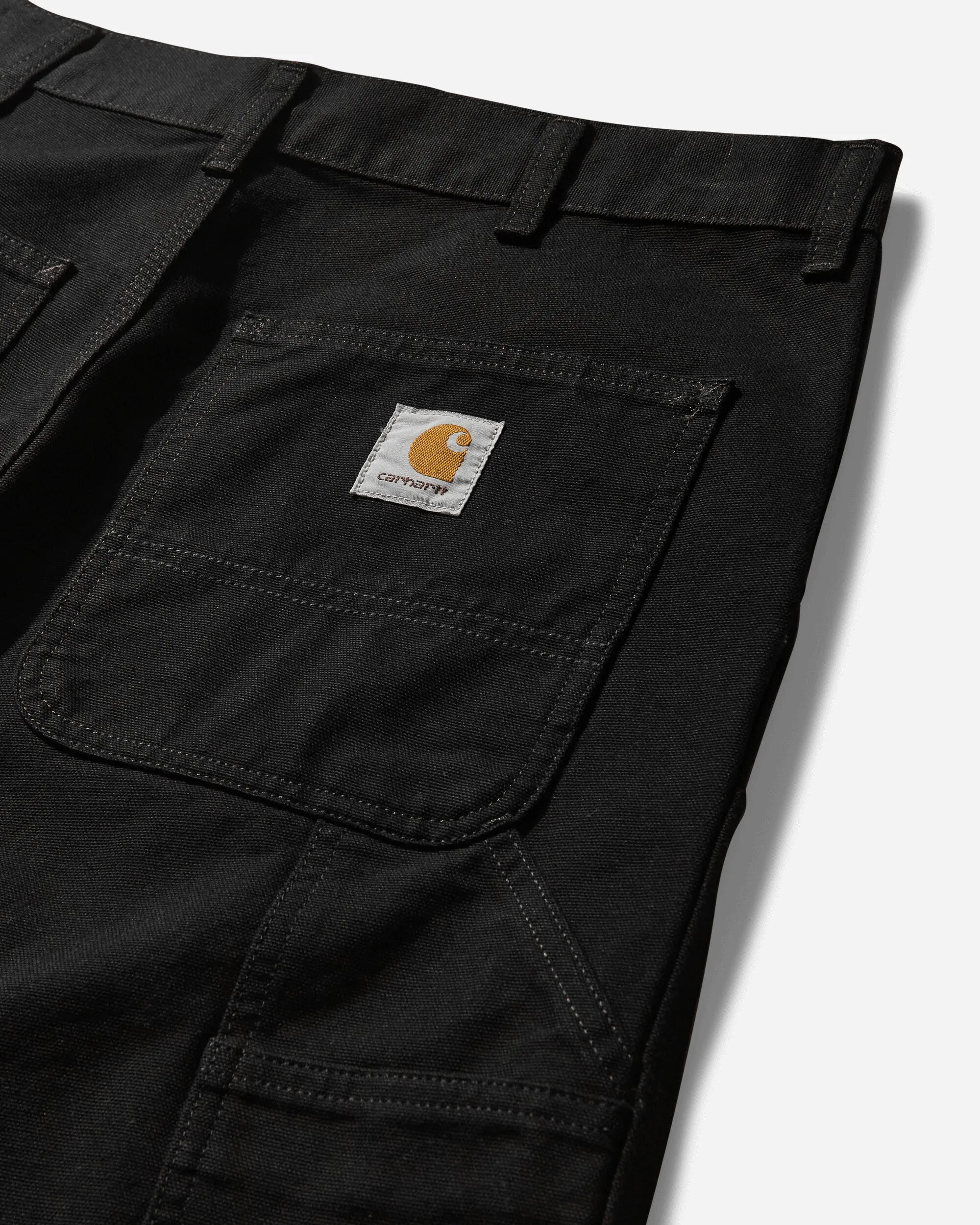 Men's Double Knee Pants Black (Rinsed)