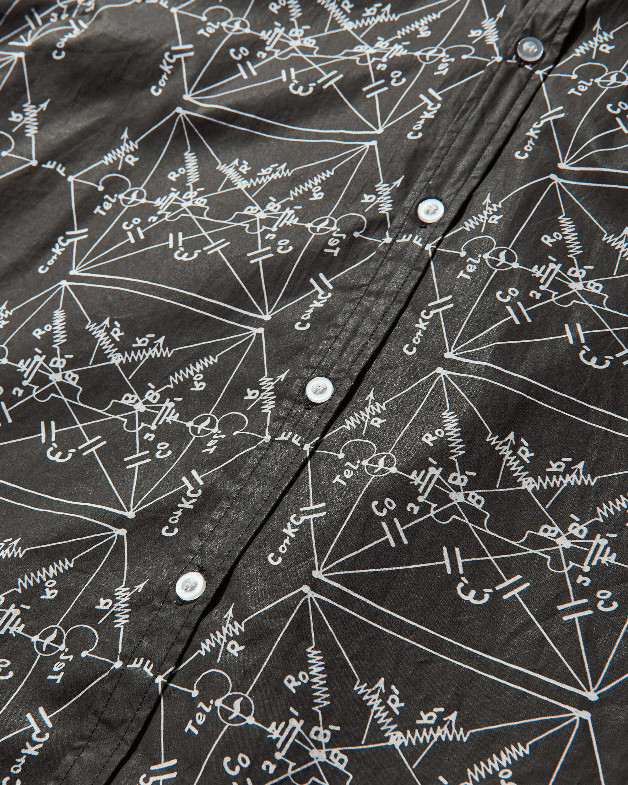 Men's Envelopes All Over Print Shirt Black