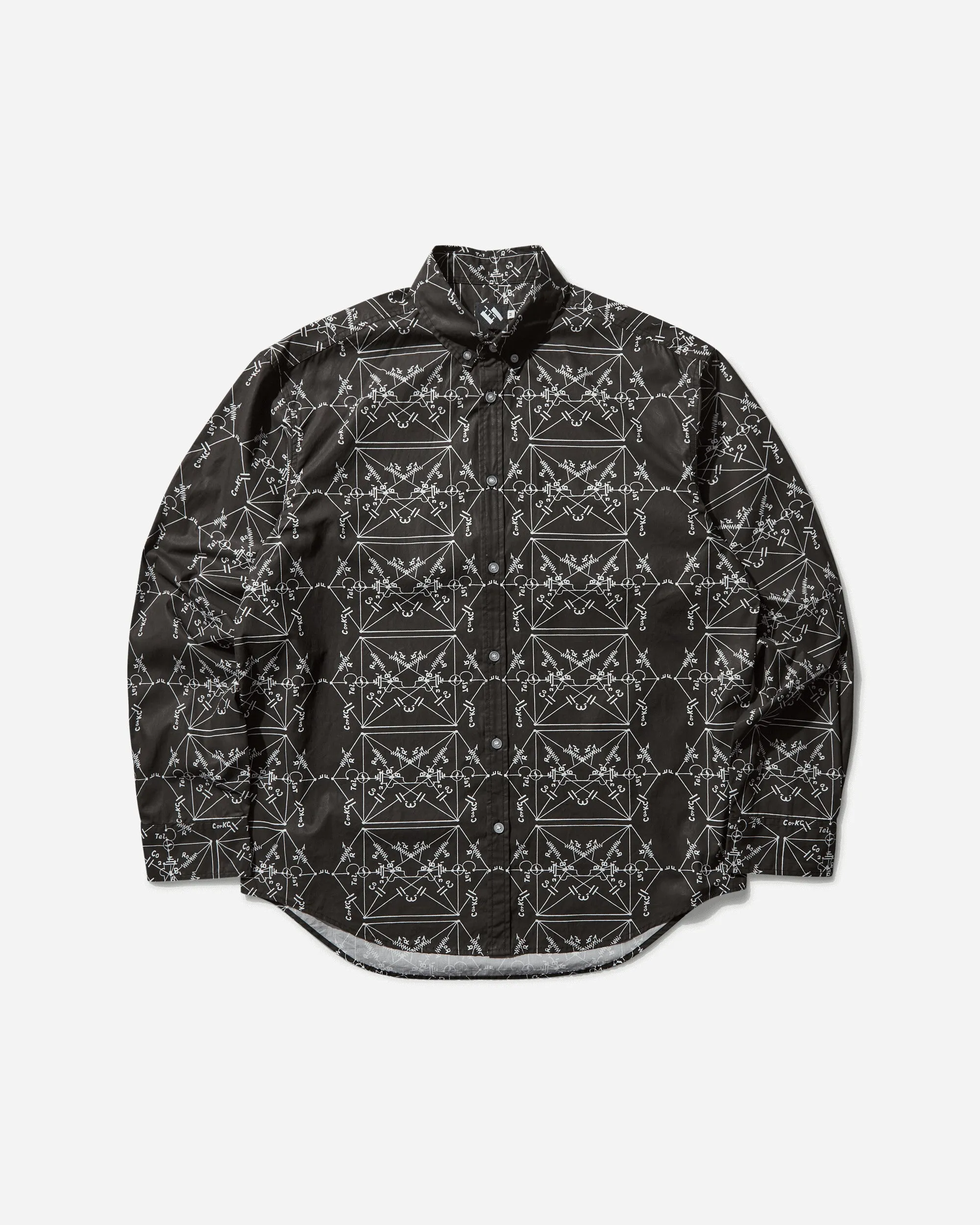 Men's Envelopes All Over Print Shirt Black