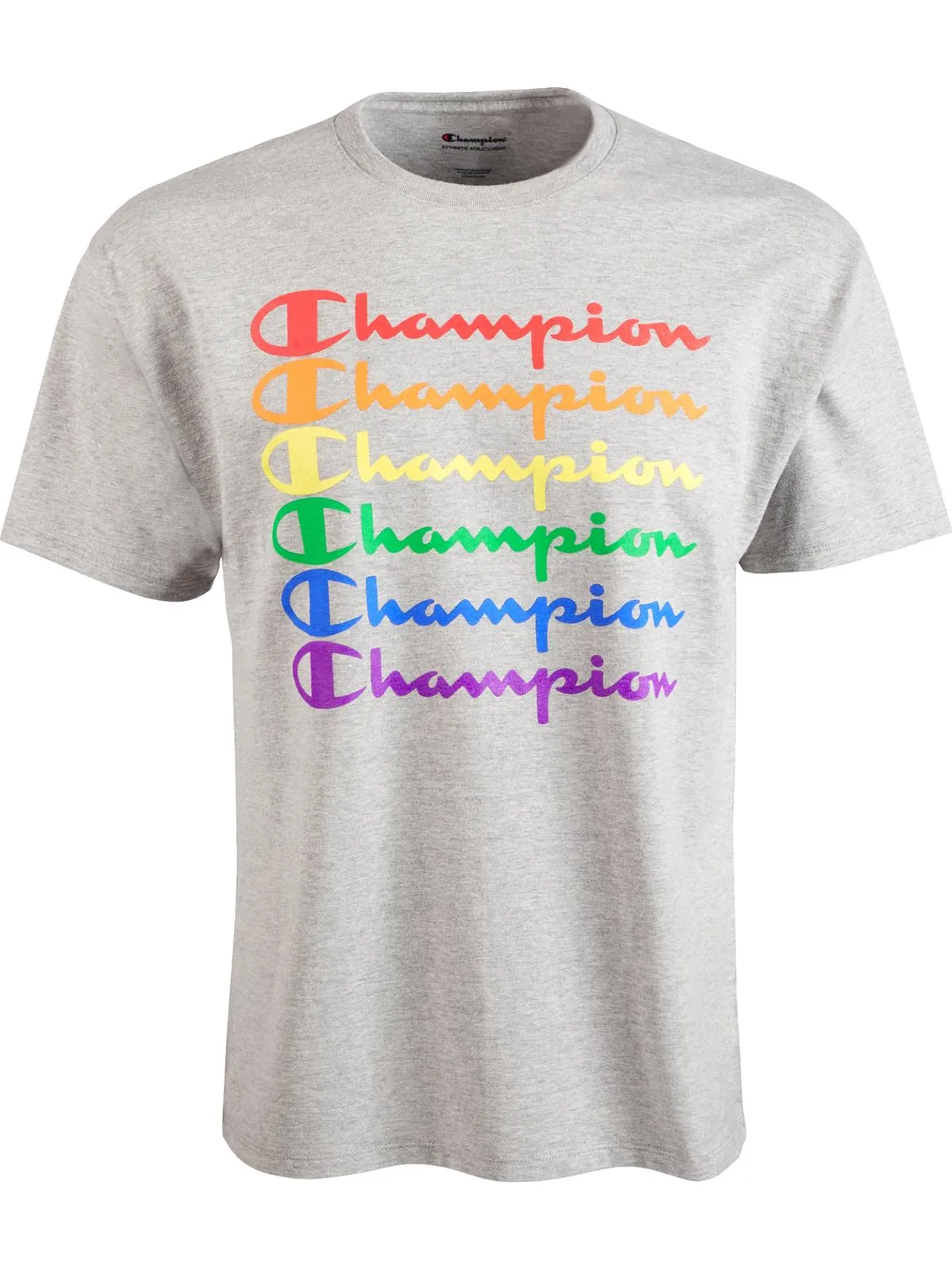 Mens Heathered Crew Neck Logo T-Shirt