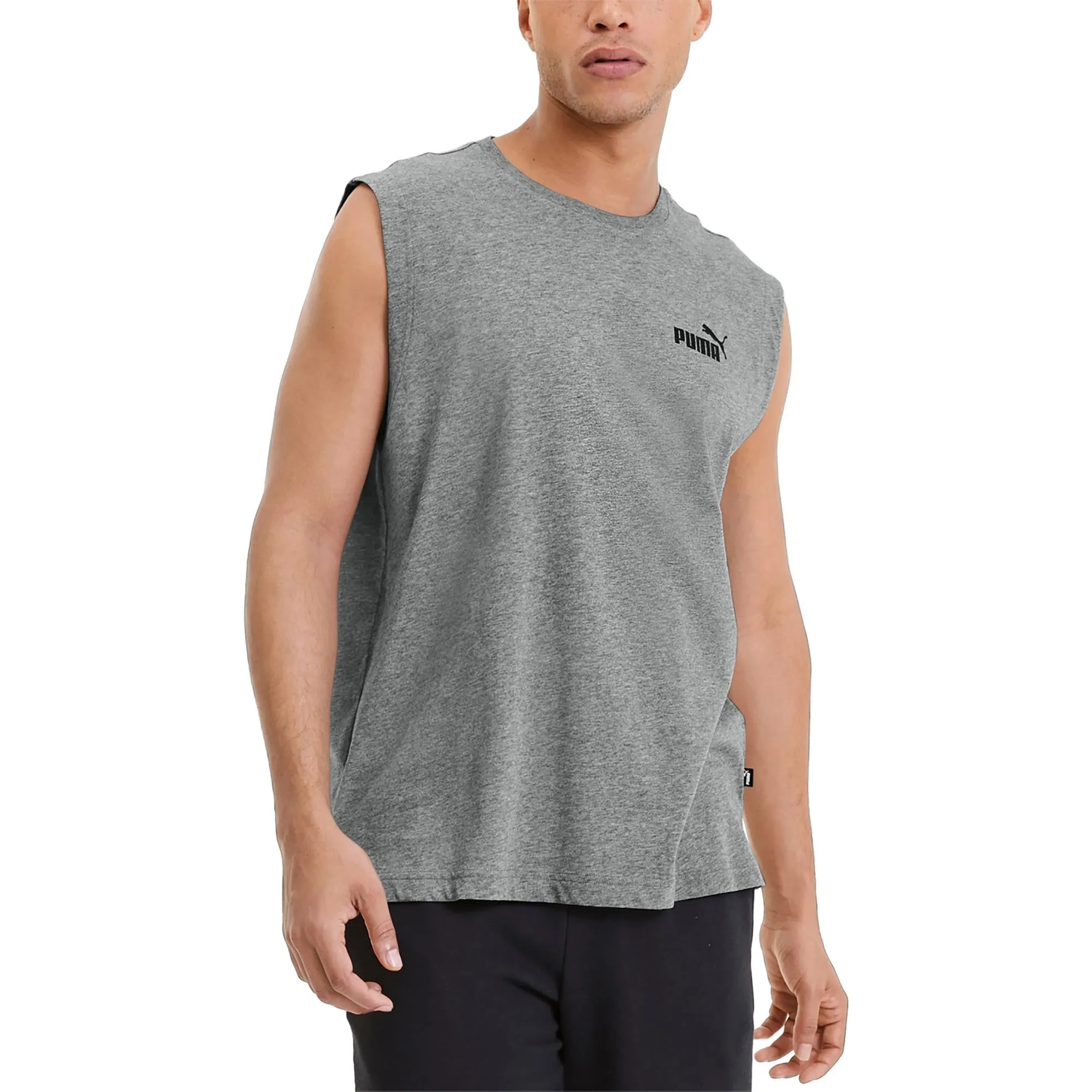 Mens Heathered Sleeveless T-Shirt