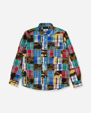 Men's Patchwork Shirts Multicolor