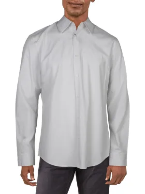 Mens Pinstripe Cotton Button-Down Shirt