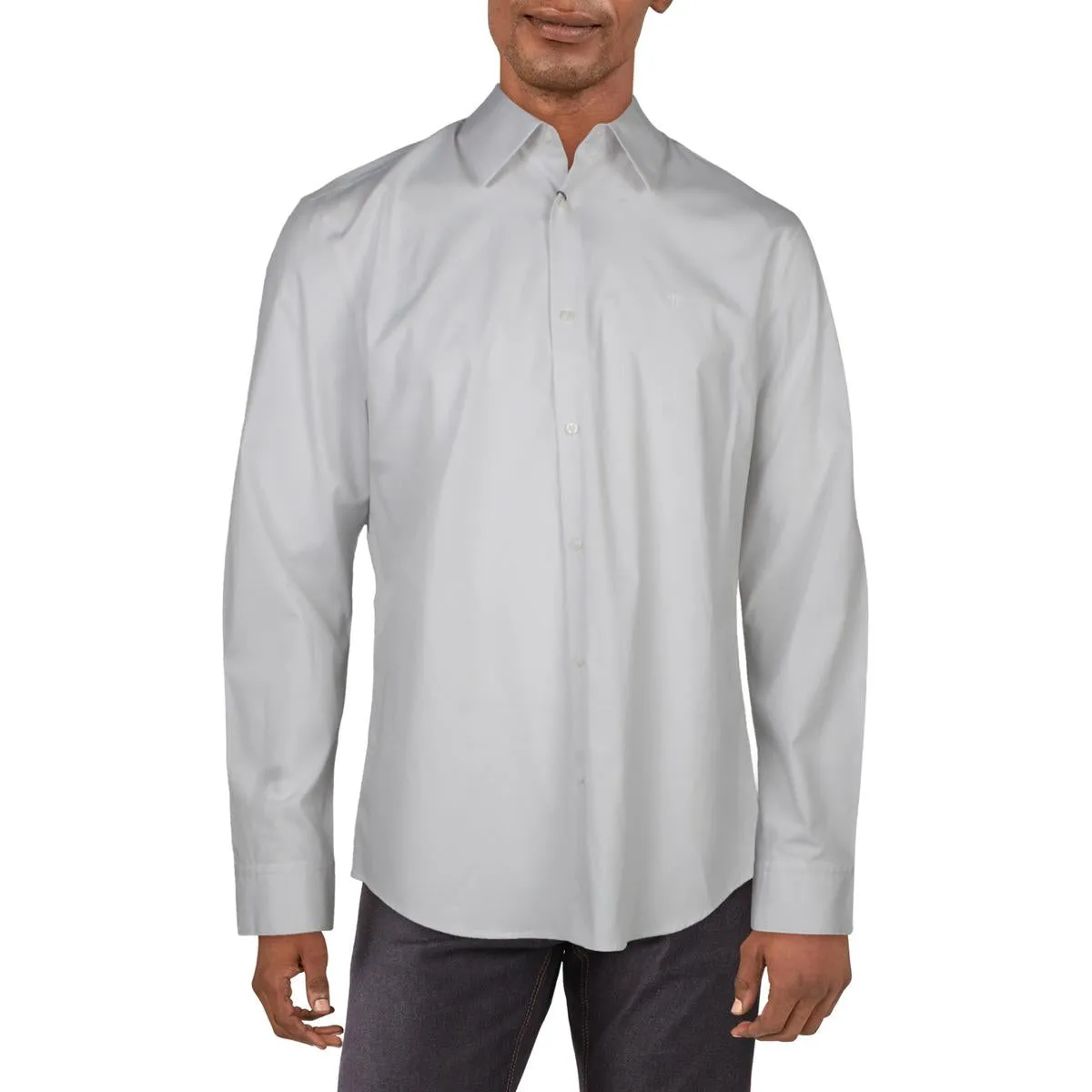 Mens Pinstripe Cotton Button-Down Shirt