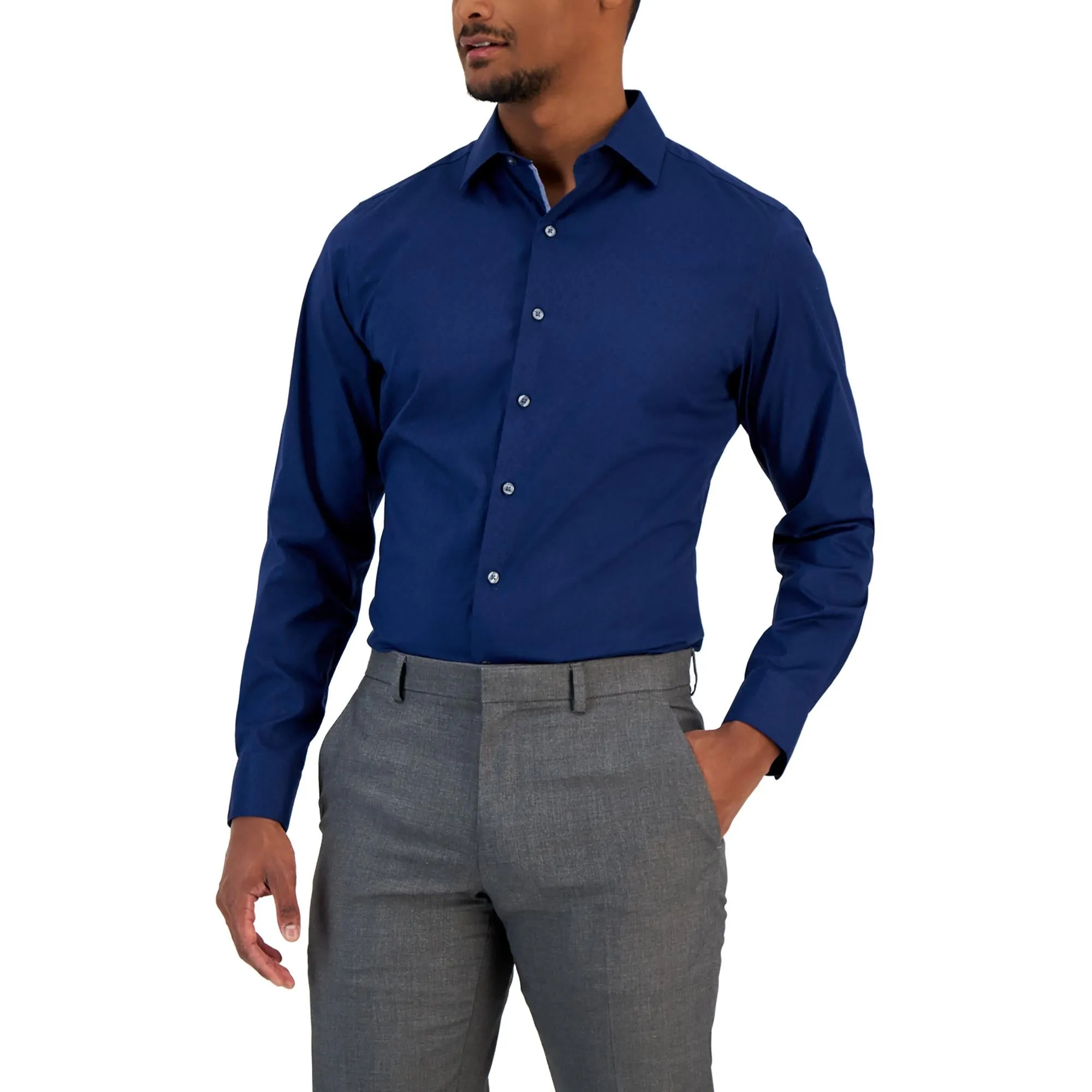 Mens Printed Cotton Dress Shirt